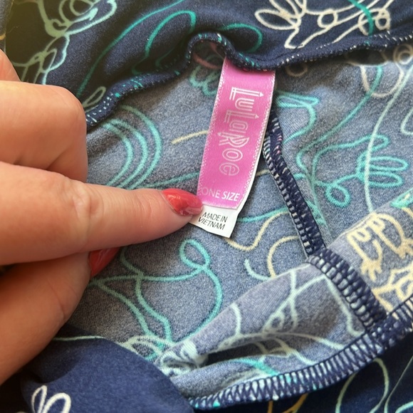 Lularoe - abstract Minnie Mouse colorful leggings, One Size - Picture 3 of 5